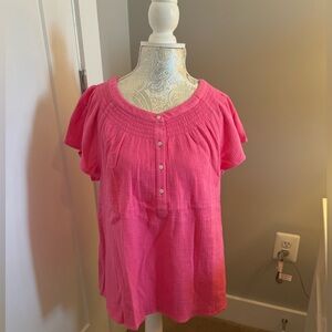 Vineyard Vines Gauze Flutter Sleeve Top